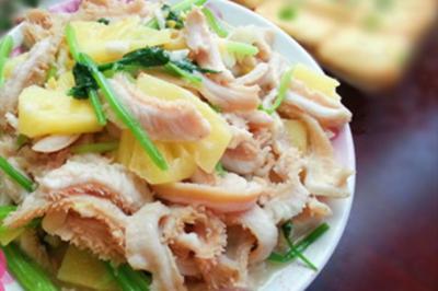 Lá sách, tổ ong xào dứa – Món ngon giải nhiệt mùa hè!